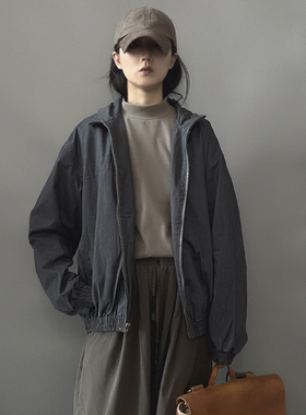 逆壳NZ 简约短外套复古工装风飞行员夹克男女高级感纯棉宽松外衣