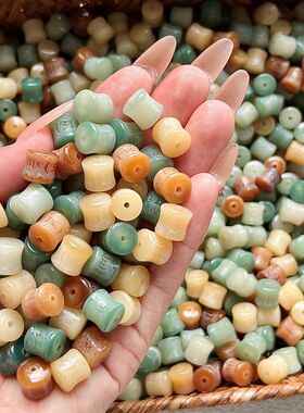 多宝菩提手串竹节雕刻六字箴言散珠手工DIY饰品配件串珠手链批发