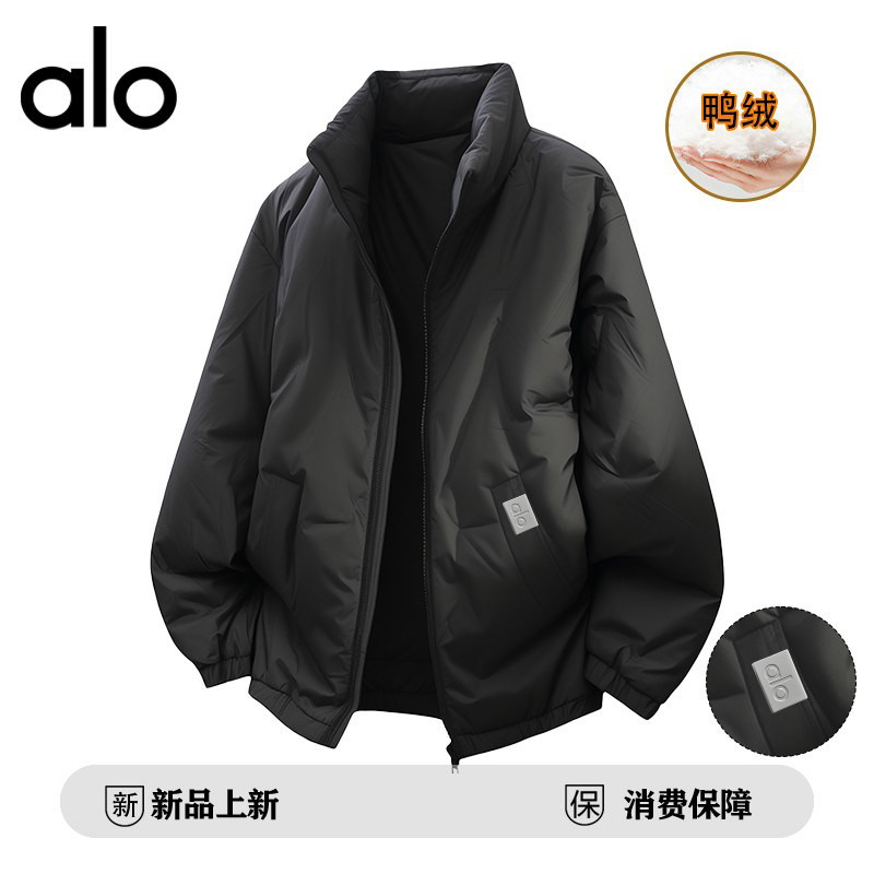 官方奥特莱斯品牌折扣 冬季保暖大码宽松男美式情侣立领羽绒服