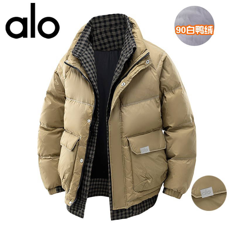 官方奥特莱斯品牌折扣 冬季立领时尚假两件加绒保暖男款羽绒服