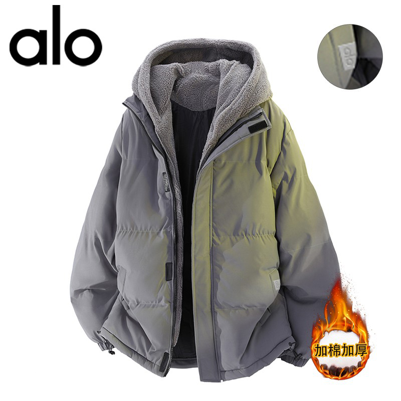 官方奥特莱斯品牌折扣假两件棉服男款冬季宽松休闲大码棉衣外套