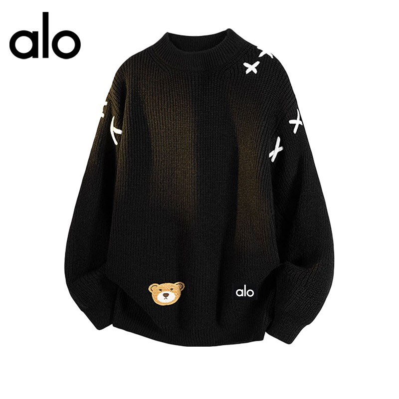 官方奥特莱斯】品牌折扣 秋冬季圆领毛衣男宽松慵懒风打底针织衫