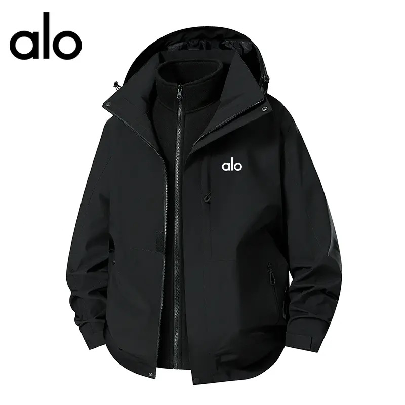 官方奥特莱斯】品牌折扣 保暖防风三合一登山服百搭休闲夹克套装