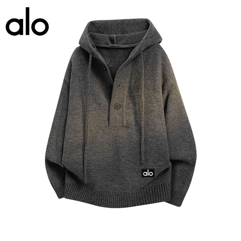 官方奥特莱斯】品牌折扣情侣秋冬季连帽毛衣男宽松休闲针织衫卫衣