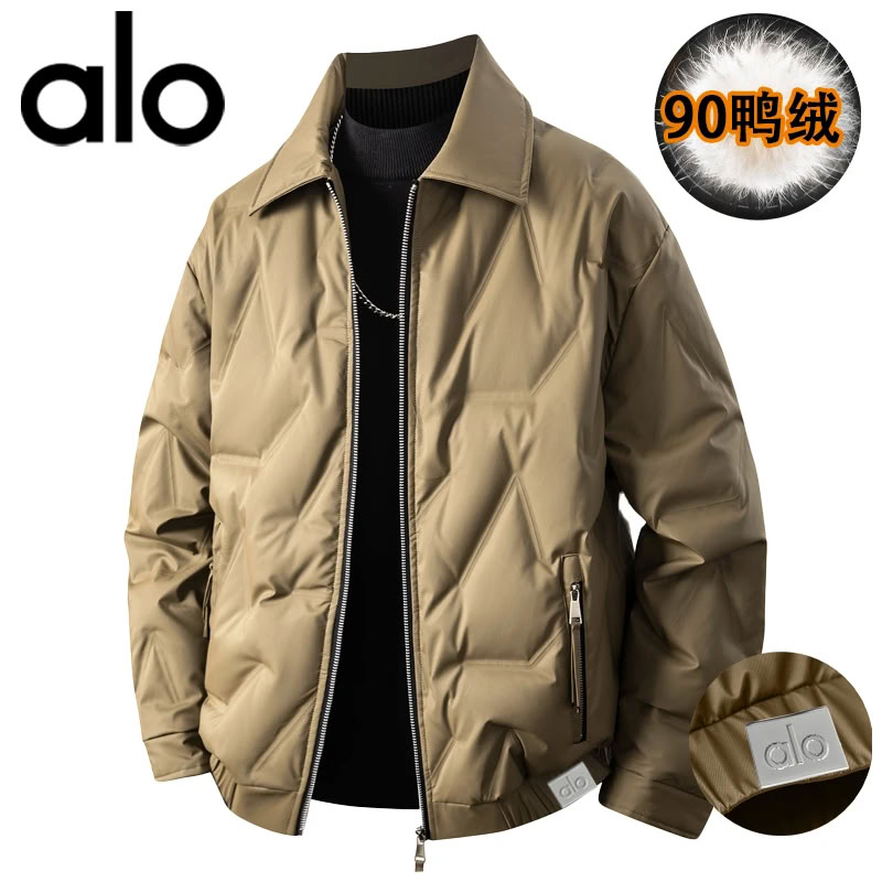 官方奥特莱斯品牌折扣 冬季防风保暖翻领羽绒服休闲简约男外套