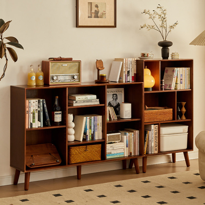 实木书柜书架落地置物架客厅靠墙一体储物柜家用儿童玩具收纳柜子,住宅家具,单个书柜,淘宝优惠券,粉丝福利购,淘宝优惠卷