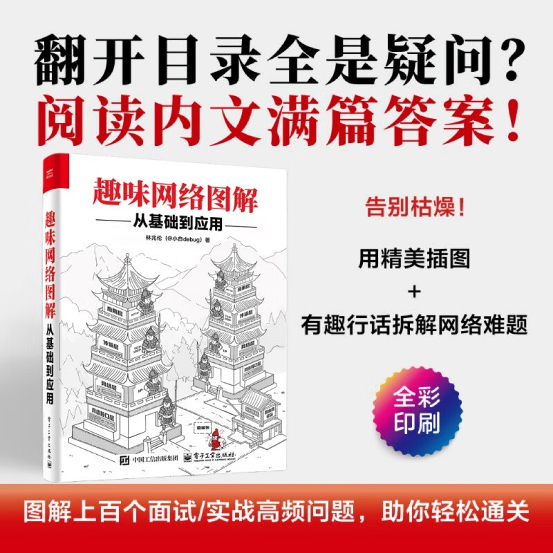 趣味网络图解 从基础到应用 林兆伦著计算机网络概论网络技术基础知识程序员入门网络设备软件核心工程技术 电子工业出版社 - 实物图