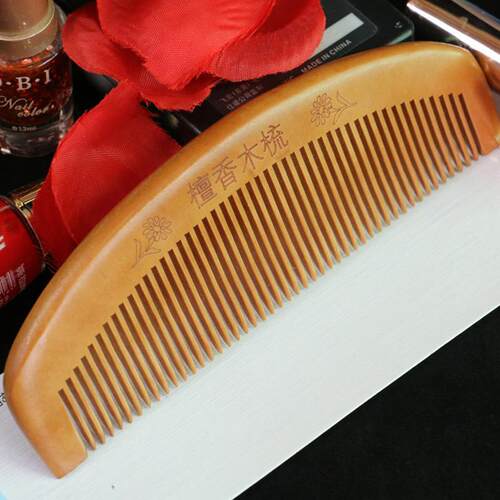 檀木梳子女长发古风直发梳子密齿防静电按摩梳男士按摩头梳子家用