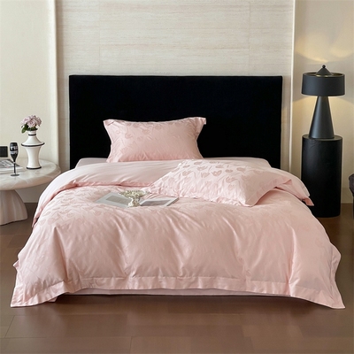 2026新款50*50S长绒棉提花四件套高支高密活性印染海门叠石桥家纺