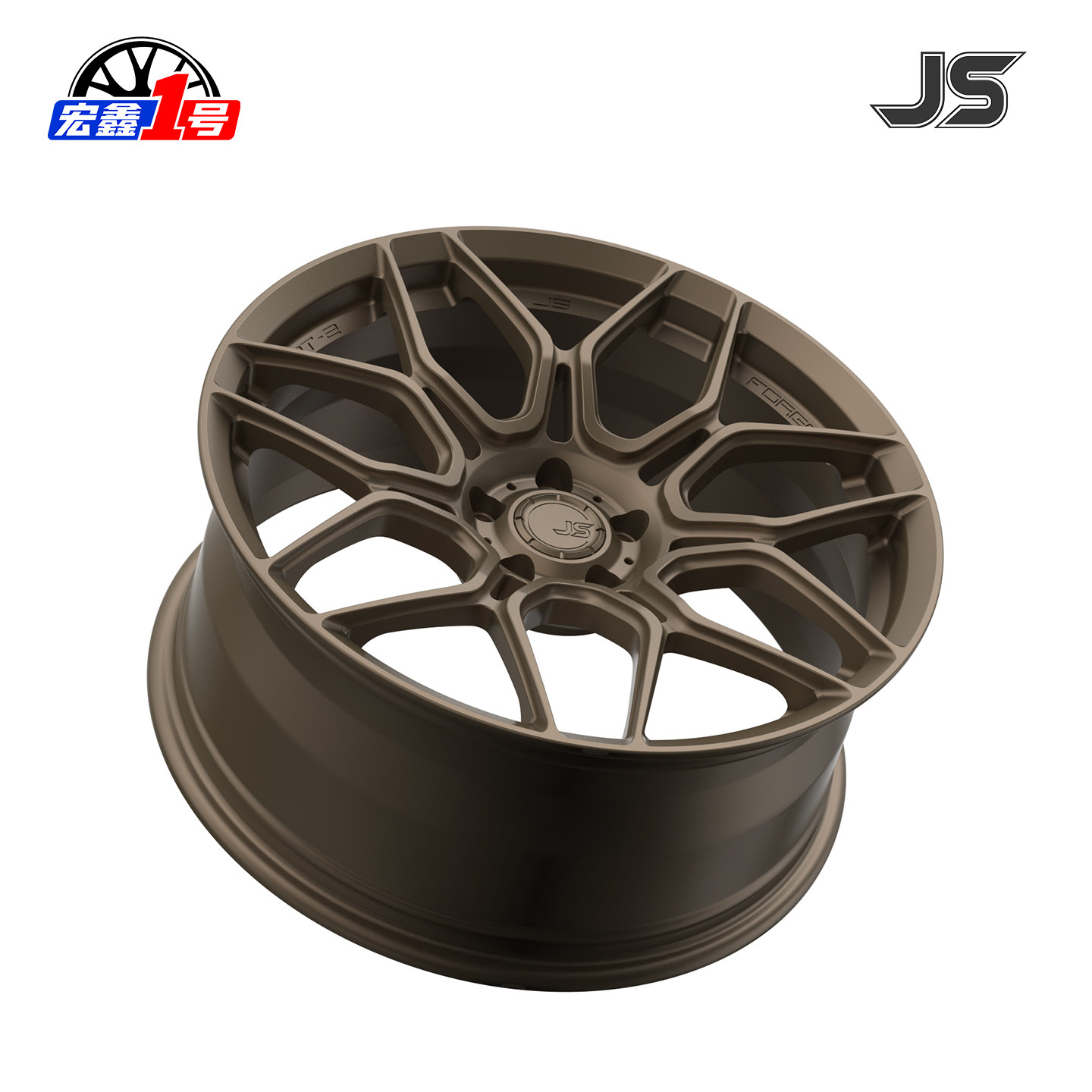 宏鑫JS铝合金轮毂AT-2轻量化改装汽车轮圈锻造工艺支持定制