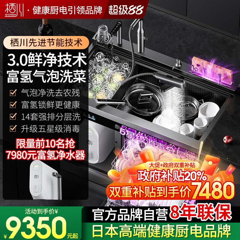 日本栖川集成水槽无残水分层洗