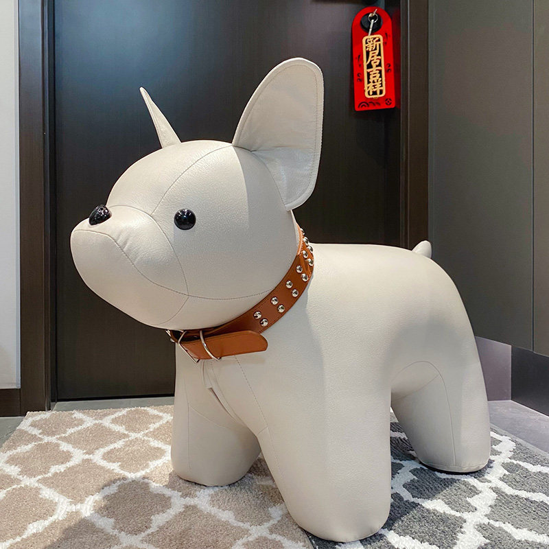 新房乔迁送礼物法斗狗动物坐凳宠物客厅装饰品摆件搬家暖房换鞋凳