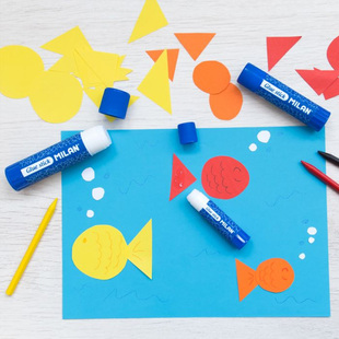 西班牙MILAN米兰学生用高粘度固体胶紫色强力粘性胶水幼儿园儿童手工多用途固体胶棒21g 优你客旗舰店