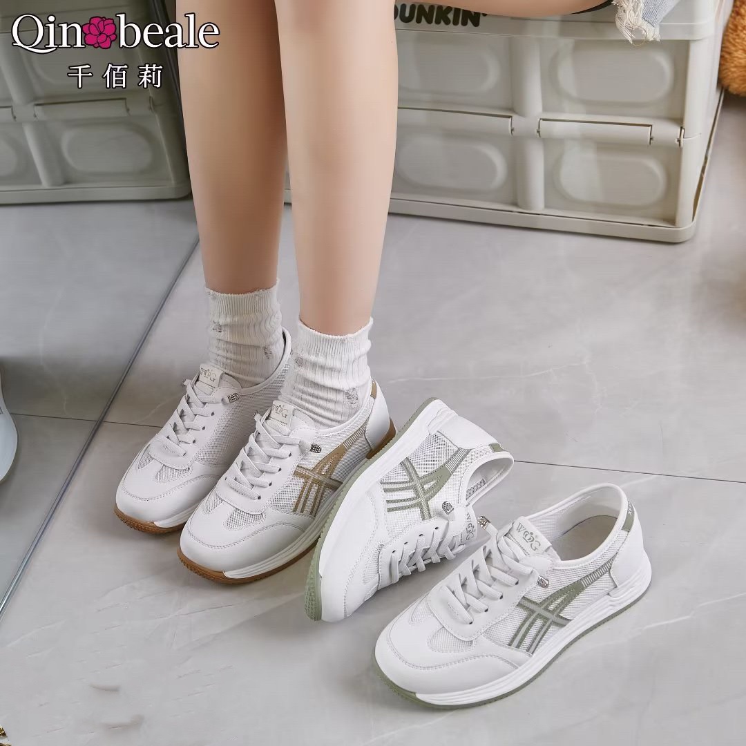 千佰莉復(fù)古阿甘鞋2025春夏季鞋子新款女鞋商場(chǎng)網(wǎng)面透氣輕便休閑鞋