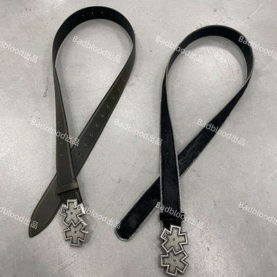 Providers.note 25FW 马毛拉链齿轮牛皮腰带wookvibe同款