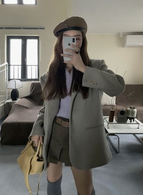 soolrok 松未韵一  韩版V领紫色短款小马甲外搭坎肩叠穿针织内搭