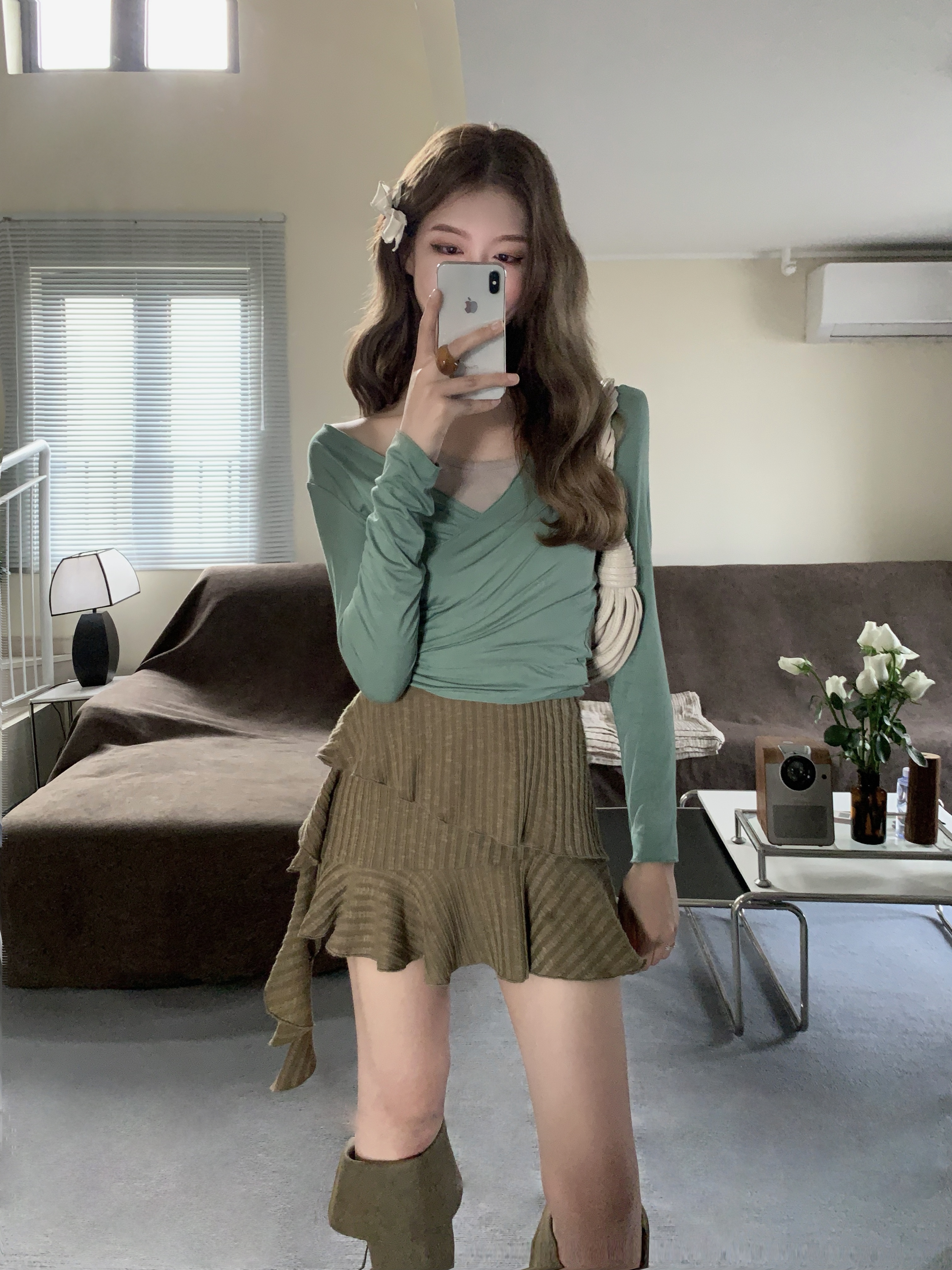 soolrok松未韵一打底衫吊带套装