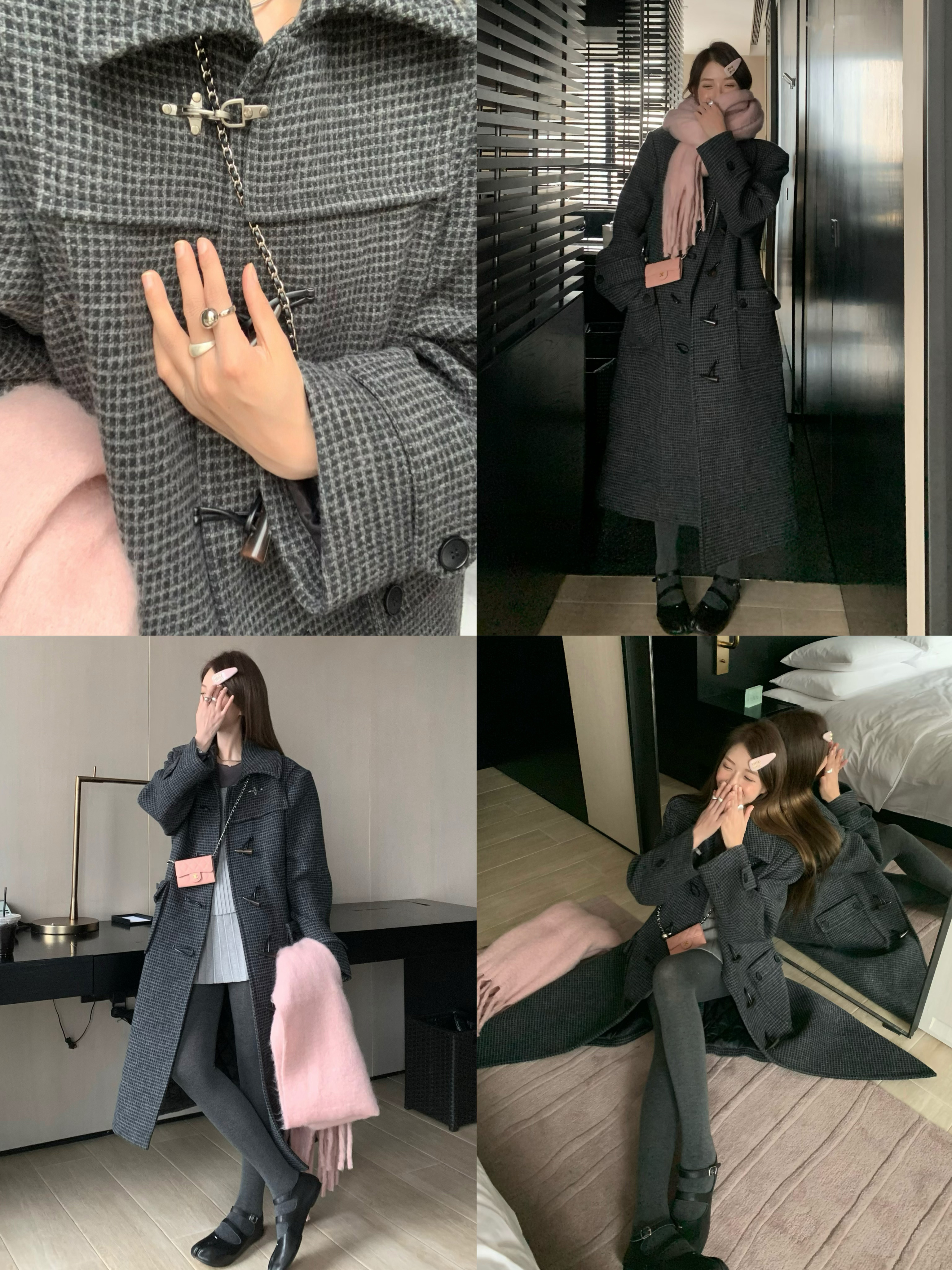 soolrok松未韵一牛角扣羊毛大衣