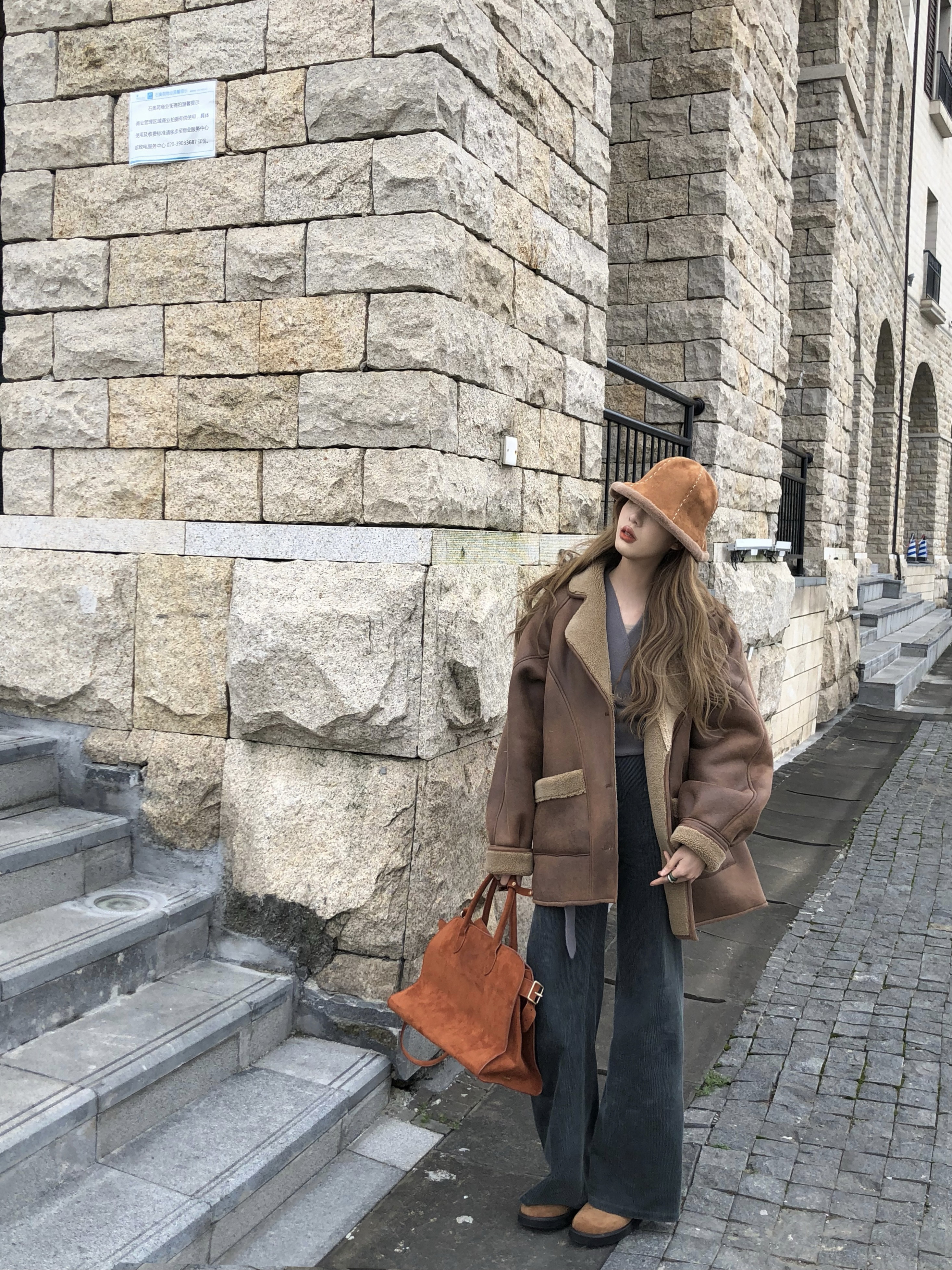 soolrok松未韵一墨绿阔腿裤