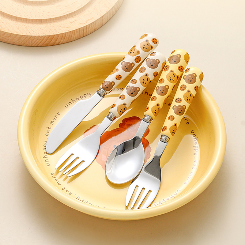 可爱小熊304不锈钢刀叉勺套装