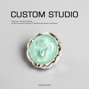 洛神珠 璀璨镶嵌琉璃高端纽扣设计师辅料旗袍礼服裙子装饰扣子