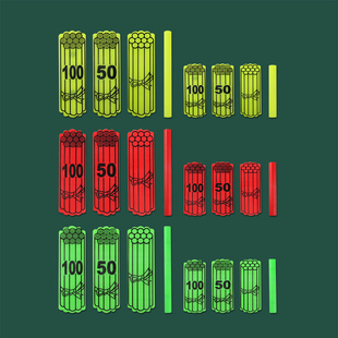 大号彩色磁性计数小棒片教师学生用数数棒捆绑棒片小学数学算数棒教具