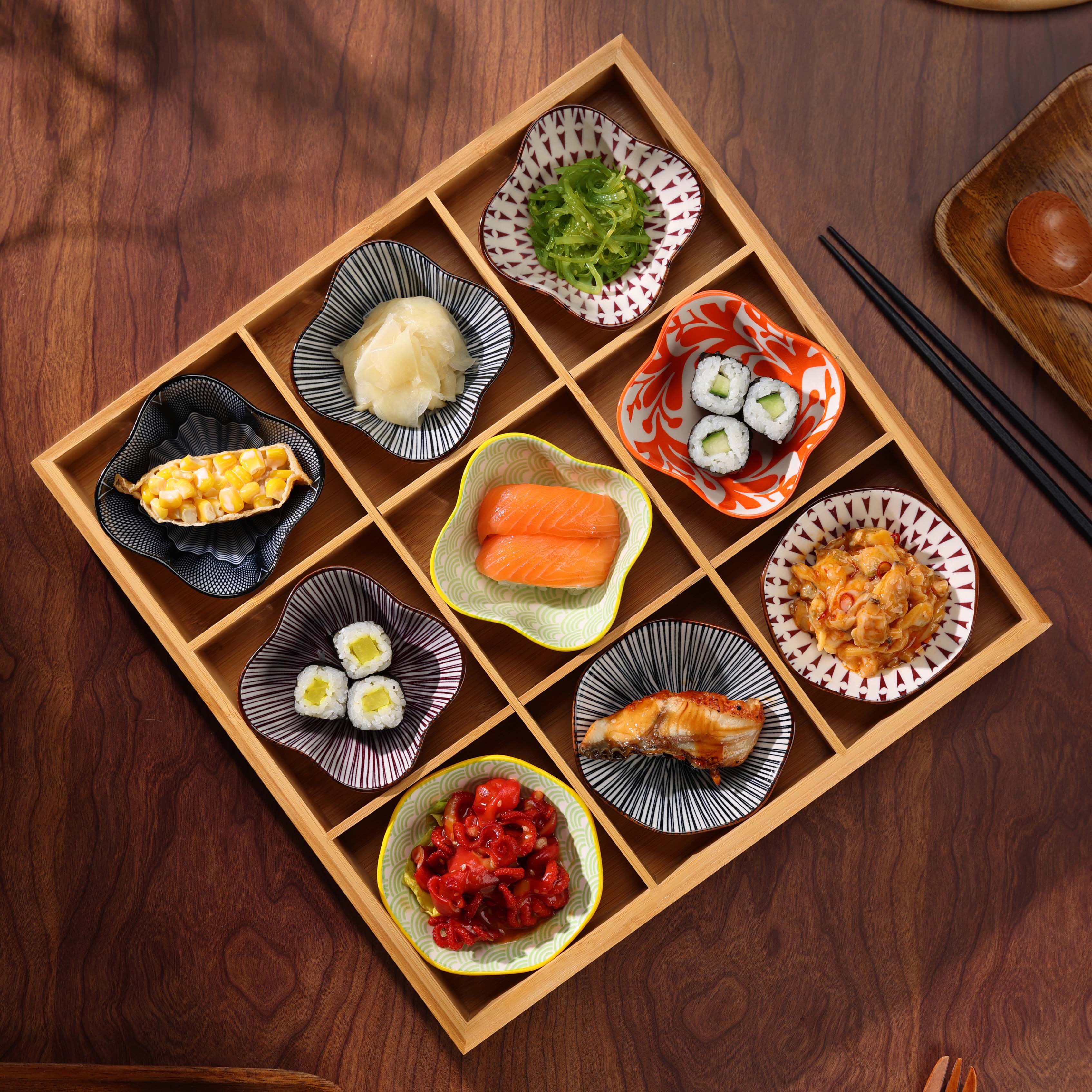 竹木九宫格托盘餐具火锅菜盘配餐烤肉盘子食品盒围炉零食拼盘格子 - 小编推荐 - WePost 全民代运 - 马来西亚中国淘宝代运与集运专家
