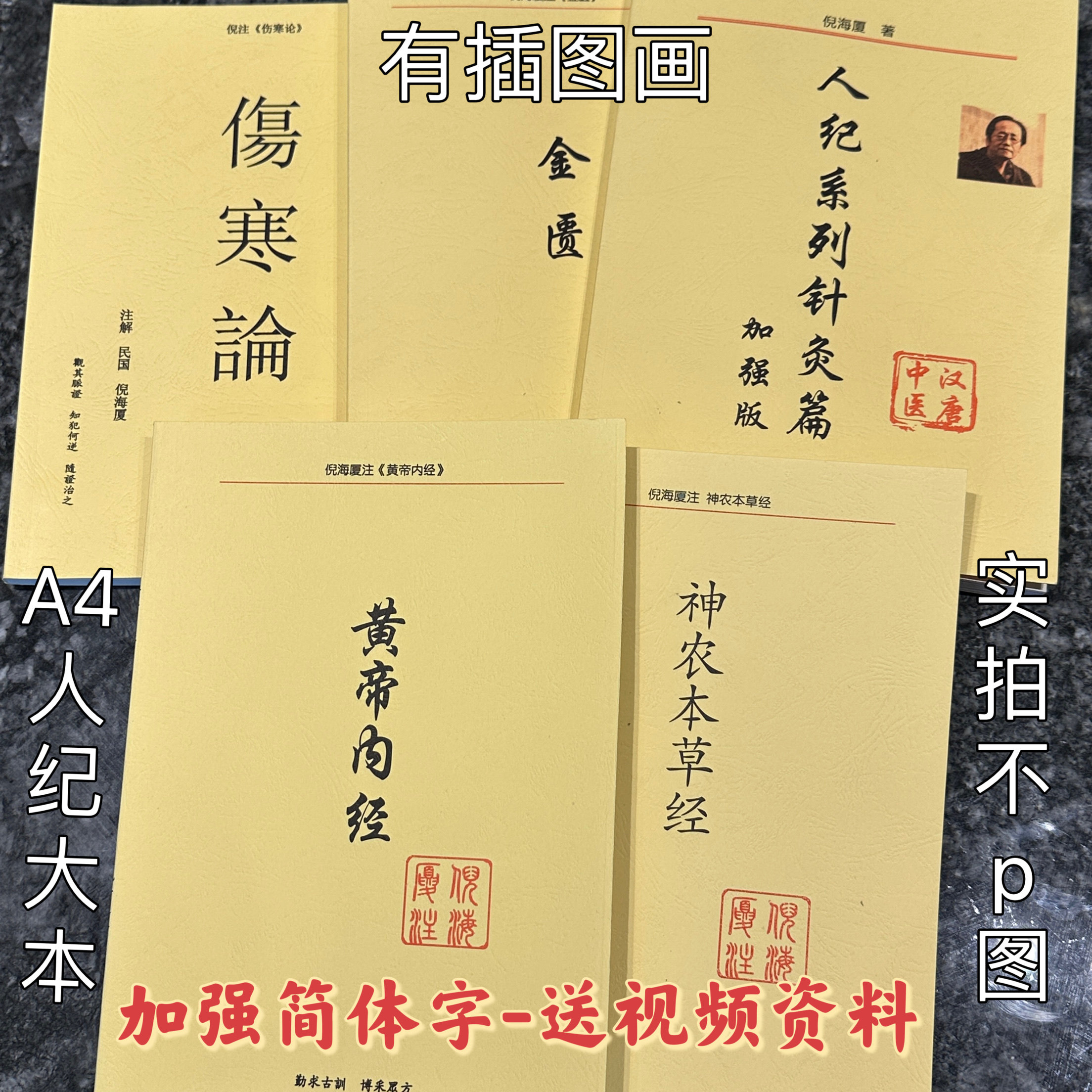 《海厦老师》中yi籍全套人纪5本针灸神农经伤寒论金匮皇内经文化