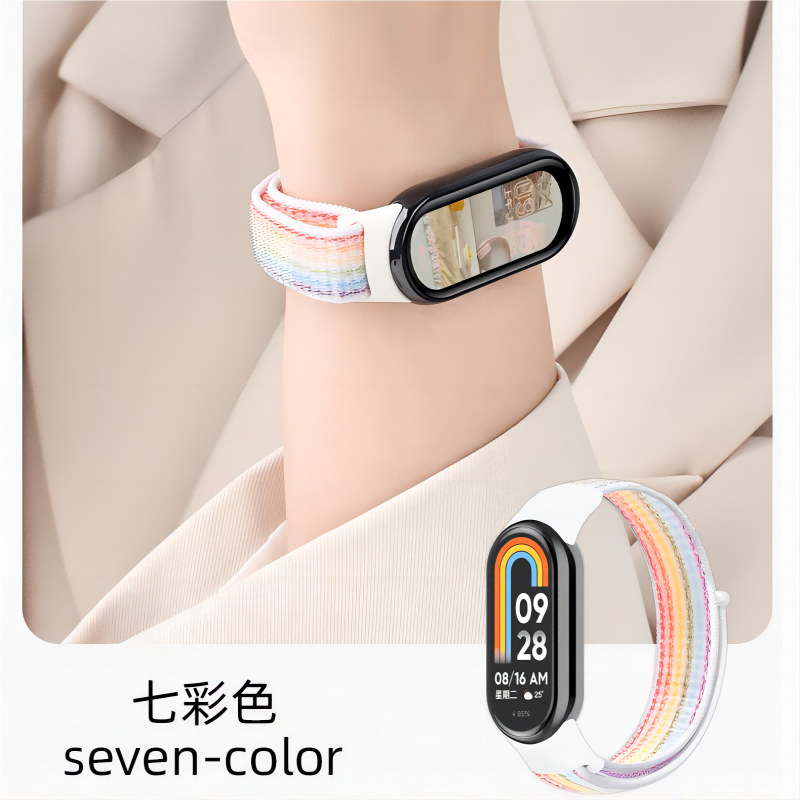 米8手环尼龙回环编织替换腕带