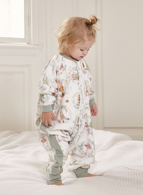 721星球宝宝睡袋婴儿四层六层夹棉竹棉分腿秋冬款长袖儿童防踢被