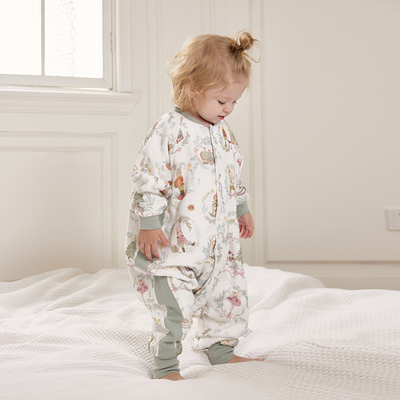 721星球宝宝睡袋婴儿四层六层夹棉竹棉分腿秋冬款长袖儿童防踢被