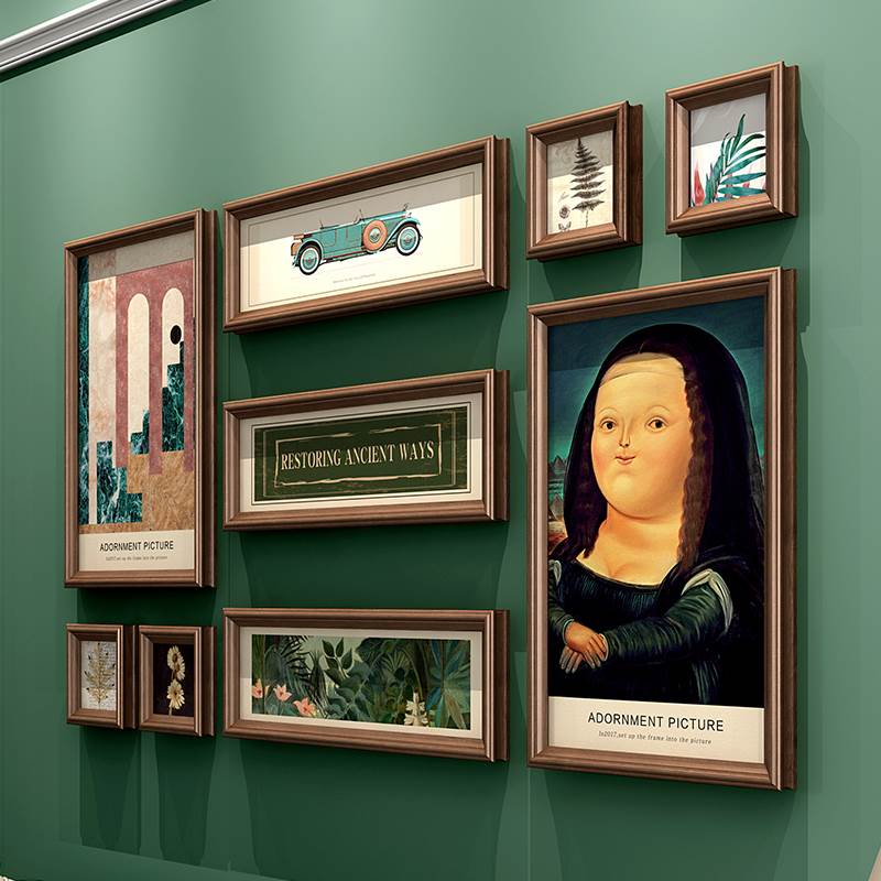 美式照片墙装饰餐厅轻奢风相框墙客厅挂墙组合北欧墙壁沙发背景i.