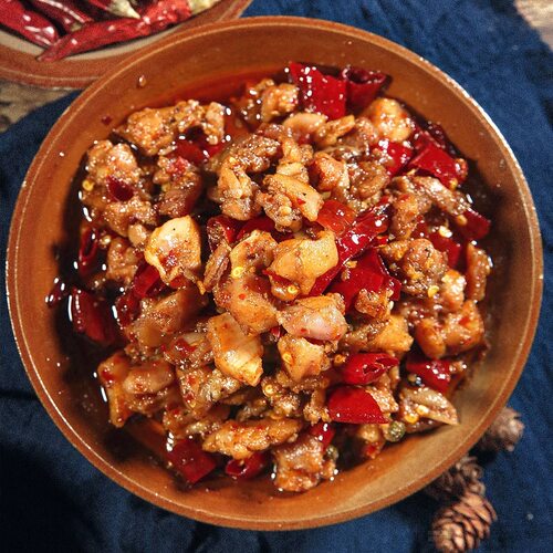 冷吃兔丁自贡特产麻辣兔肉丁