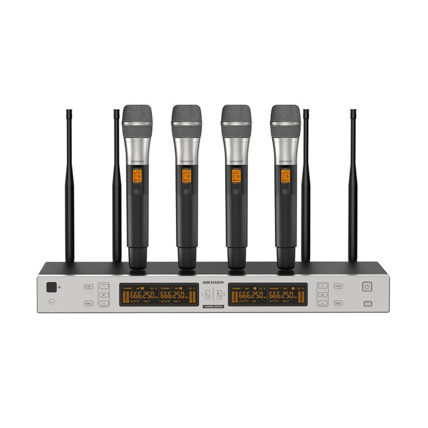 海康威视无线一拖四手持话筒