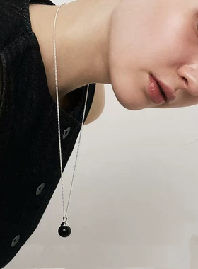 JACDIOO小众设计感黑玛瑙项链