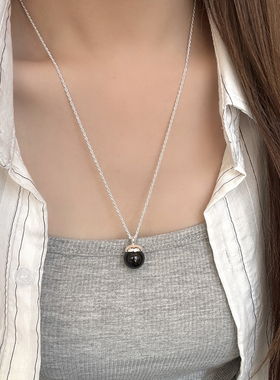JACDIOO小众设计感黑玛瑙项链