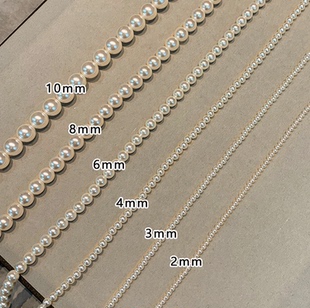 施家极细2mm珍珠项链女轻奢高级感baby小米粒毛衣链百搭锁骨链