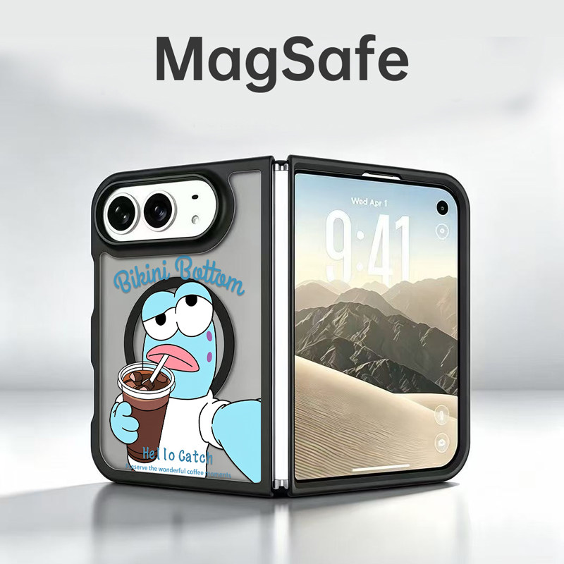 自拍酷酷鱼magsafe磁吸手机壳适用苹果Duo肤感全包防摔iPhone duo车载磁吸iPhone18折叠屏磨砂新款简约保护套