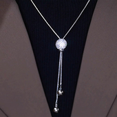 专柜撤柜限时折扣长款 毛衣链简约锁骨链高级感项链个性 气质配饰女