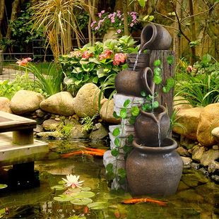 花园装 饰户外院子庭院阳台鱼池假山造景流水喷泉景观水景创意摆件