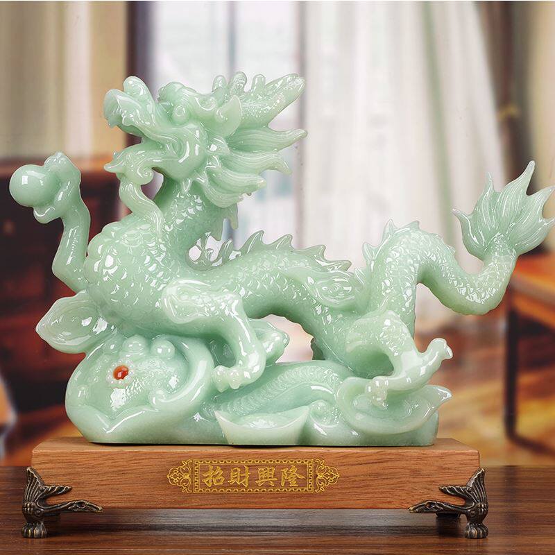 招财玉石生肖龙摆件 招財鎮宅龙形工艺品 办公室家居青龙装饰摆设使用感如何?