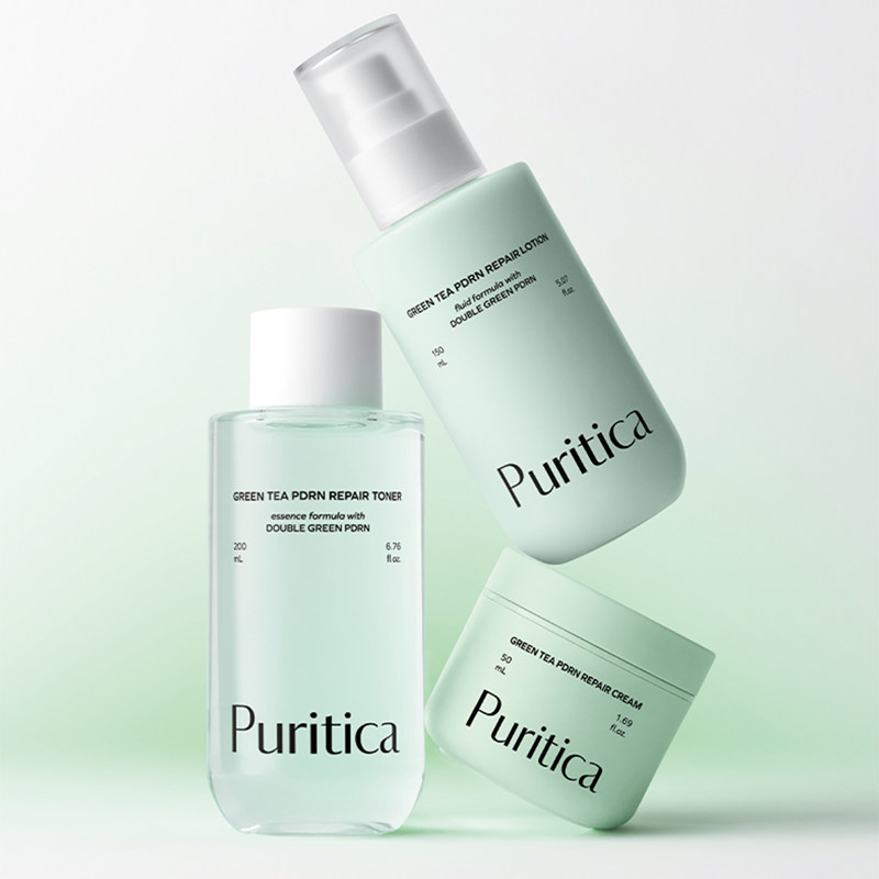 Puritica绿茶保湿舒缓PDRN水乳套装