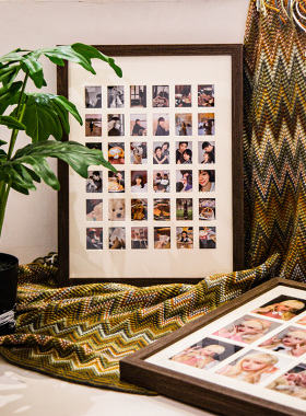 48/100/九宫格实木相框diy拾秋树叶手工创意制作挂墙实木挂墙摆台