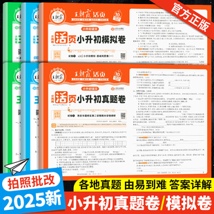 2025王朝霞活页小升初真题卷模拟卷语文数学英语六年级小升初总复习人教版各地真题试卷小学毕业升学考试试卷精选