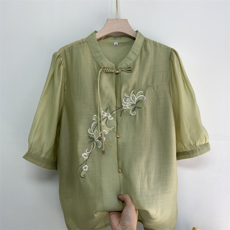 郭贵人妈妈夏装新款亚麻上衣