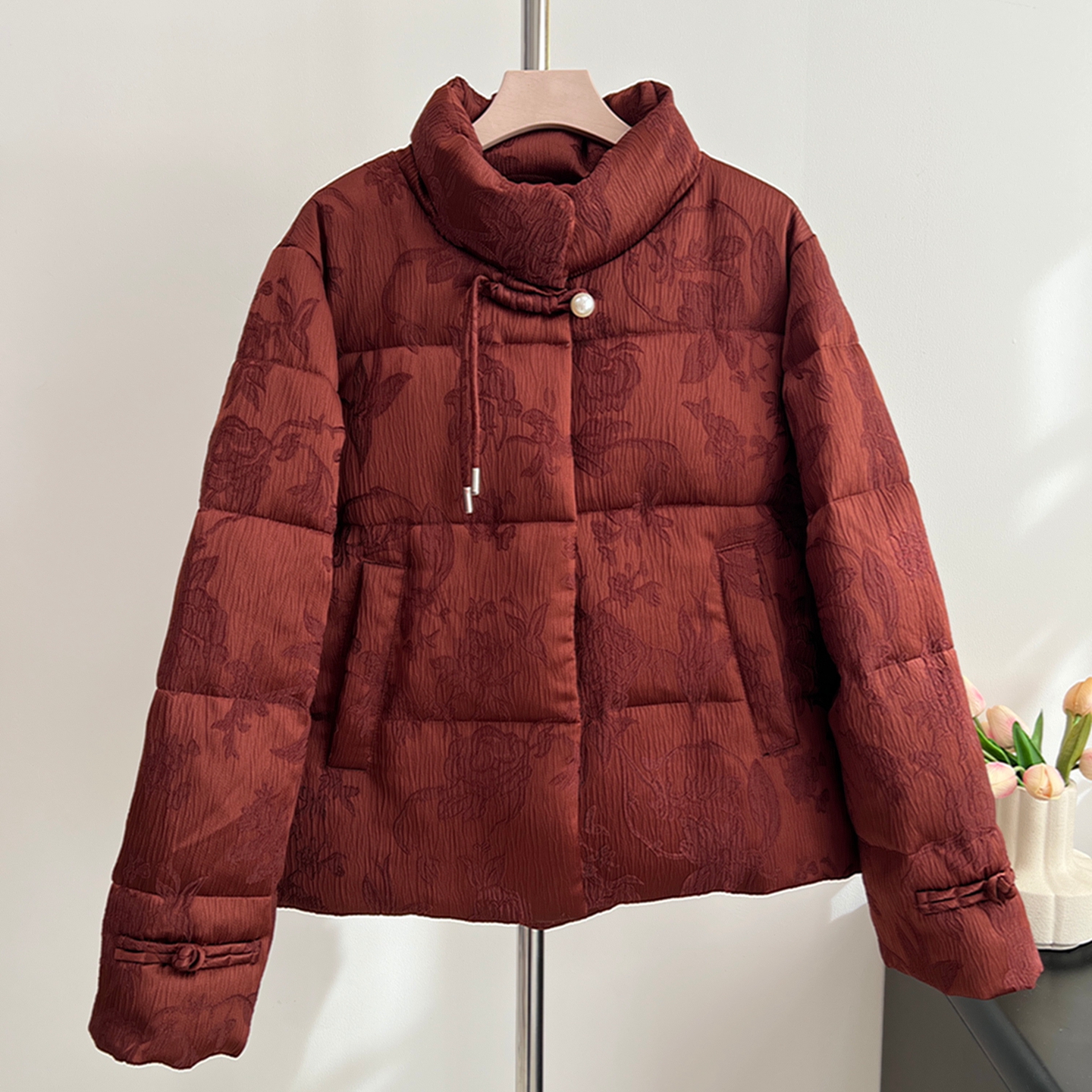 新中式妈妈冬装保暖羽绒服外套