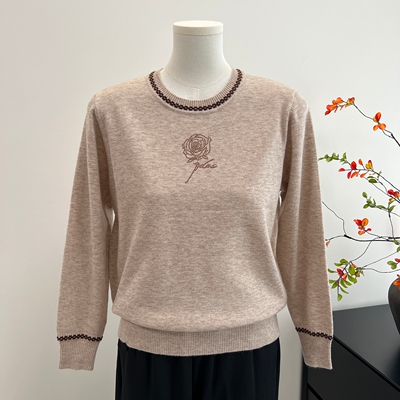 时尚妈妈秋装套头毛衣针织小衫