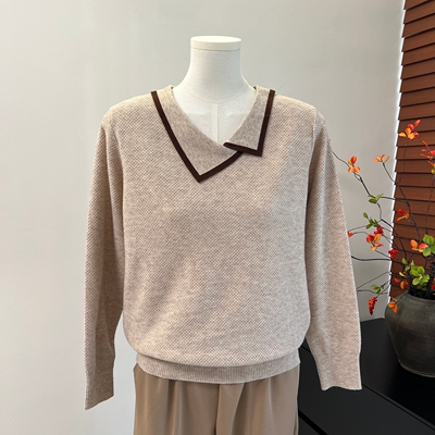 中年妈妈秋装早秋薄款长袖针织衫