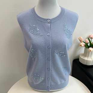 纯羊毛衫奶奶秋冬针织开衫妈妈装毛衣外套女中老年上衣服