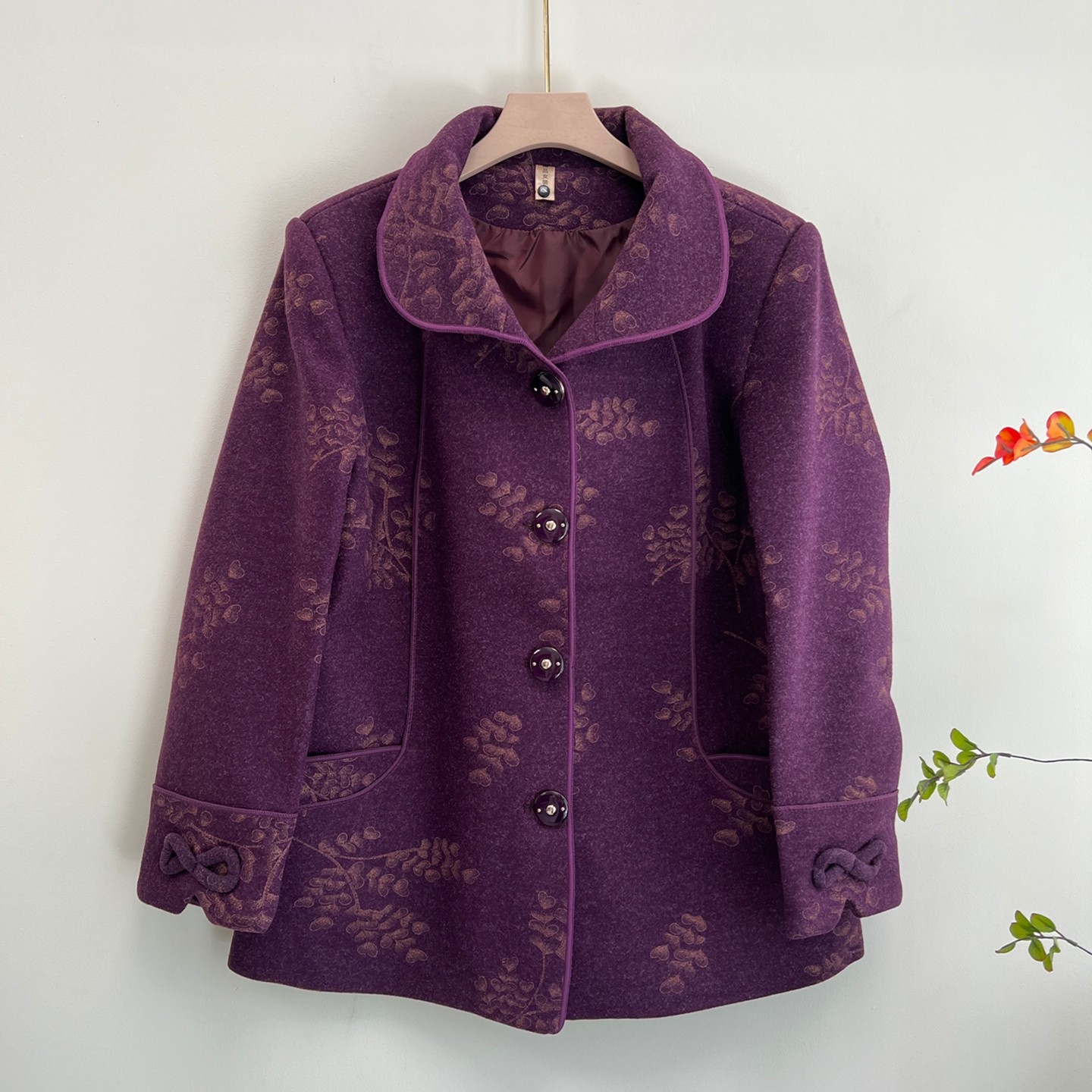 中老年人秋装奶奶洋气外套上衣服